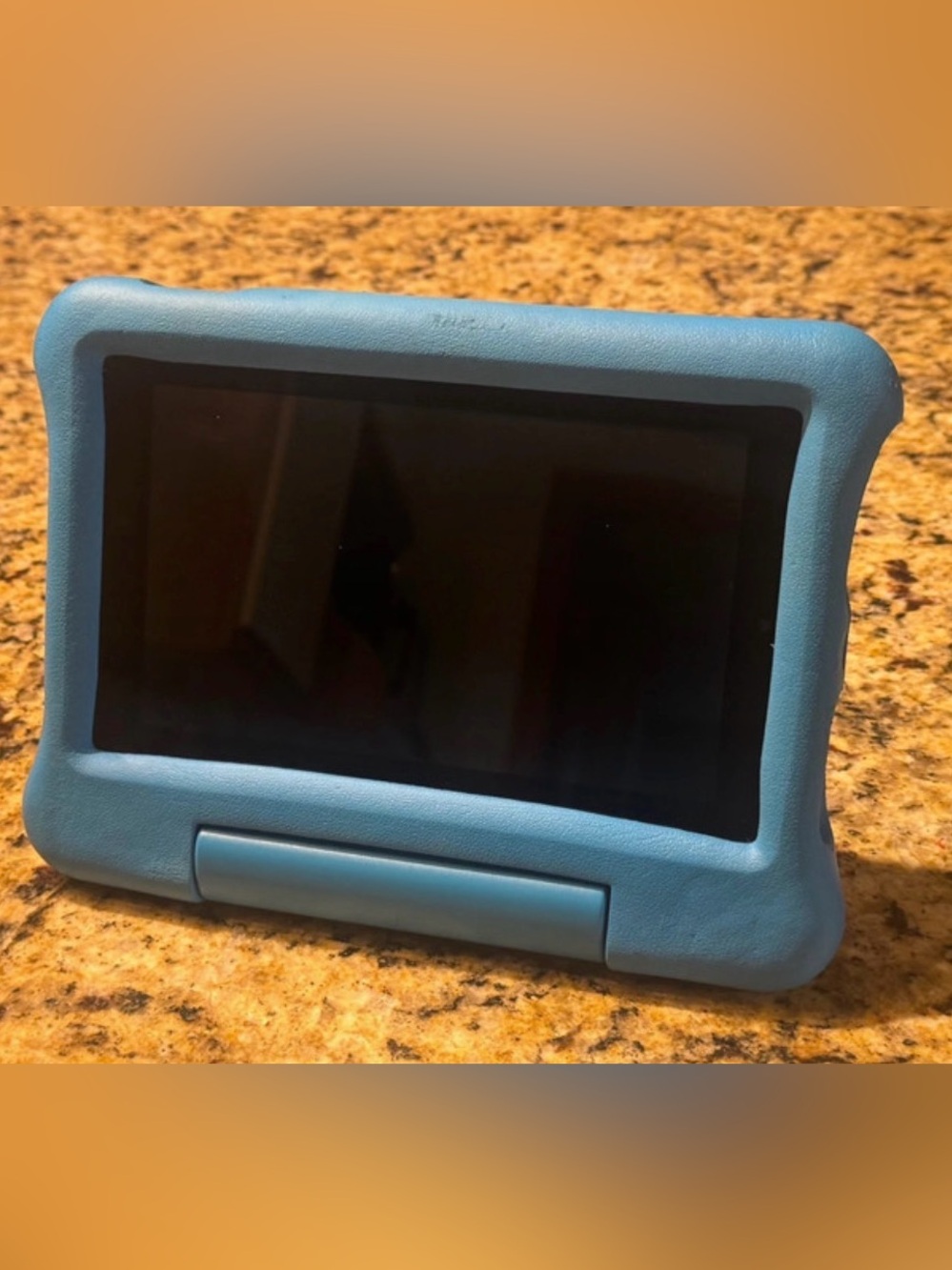 Child-Friendly Blue Tablet with Protective Case